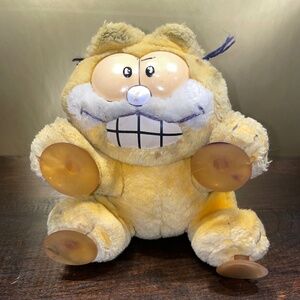 Garfield Cat Stuck On You Car‎ Window Cling Suction Cup Plush Animal toy 1981 8"